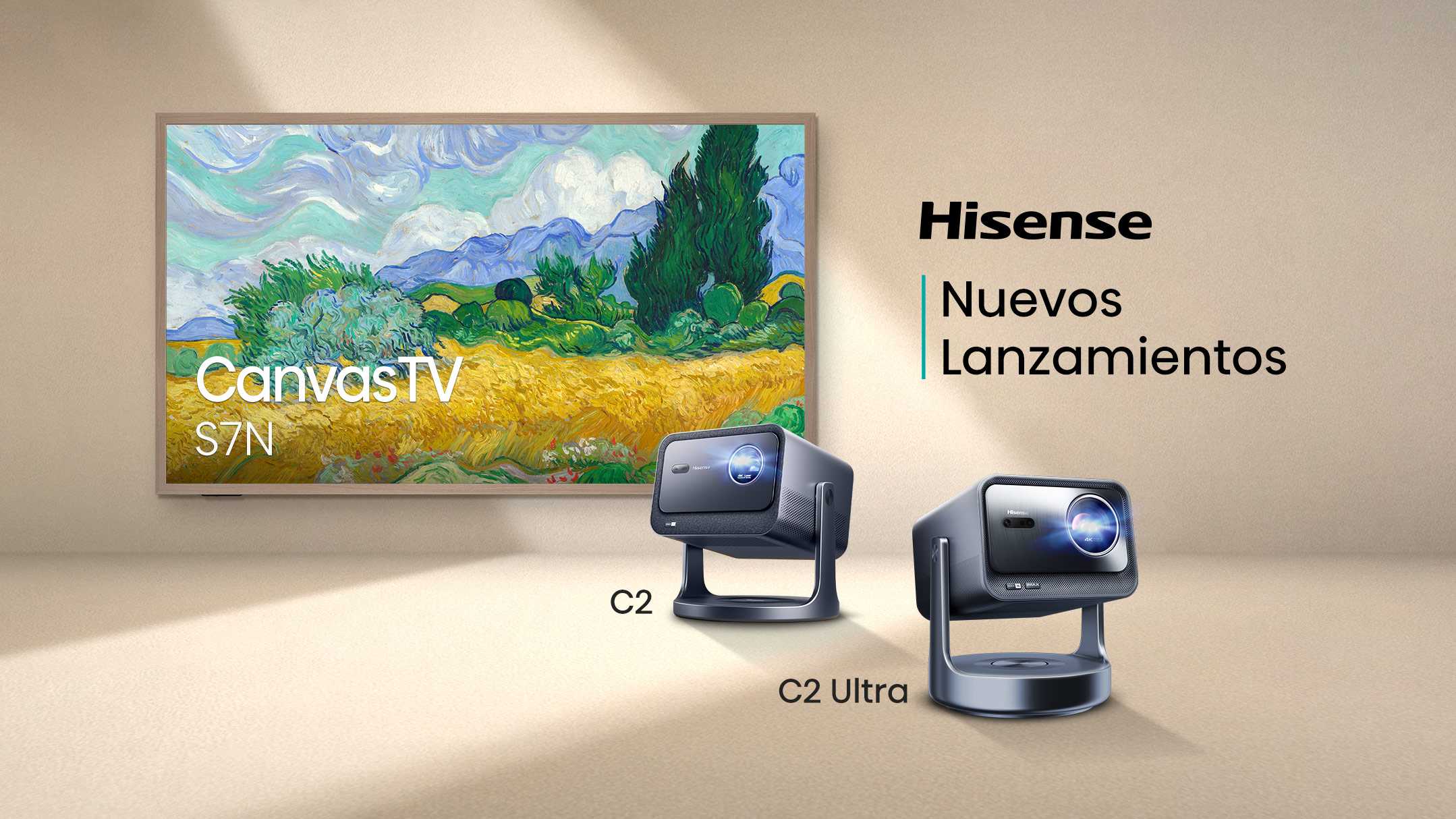 Hisense eleva el diseño y la tecnología en casa con el Canvas TV y la línea de proyectores C2