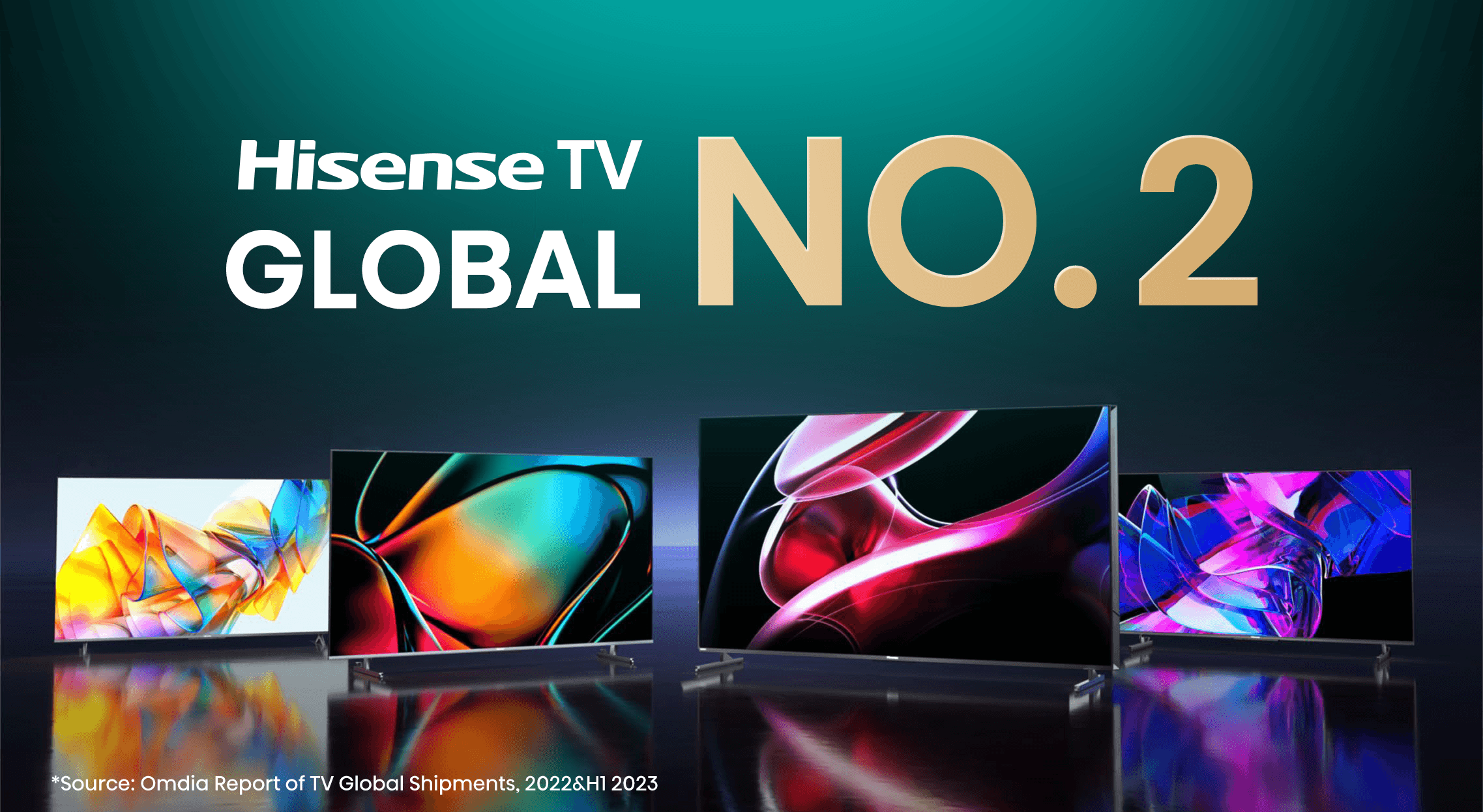 ¡Por 3 trimestres consecutivos! Los envíos de Hisense TV ocupa el puesto N°2 en el mundo