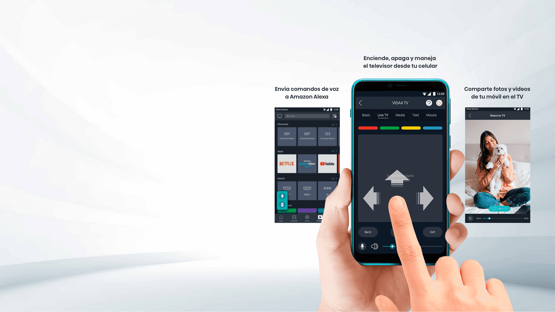 App RemoteNOW controlando un televisor Hisense desde el celular